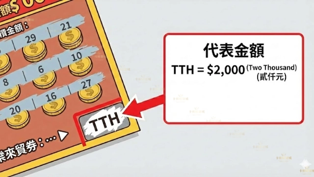 刮刮樂中獎代碼對照表：TOP、OHM、HUN 代表金額教學