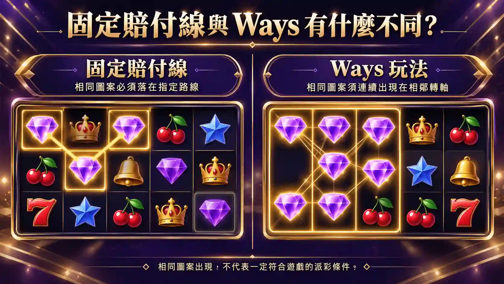 固定賠付線與Ways老虎機中獎方式比較